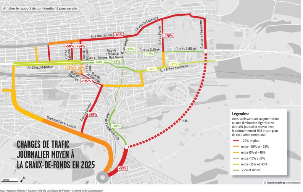 Les riverains des rues du Grenier, du Marais, de la Charrière et Numa-Droz devront se sacrifier pour privilégier l&rsquo;intérêt&nbsp;général